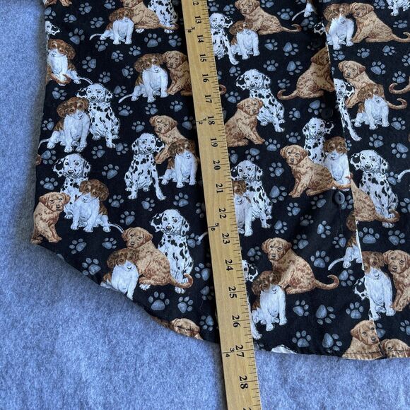 Vintage Caribou New York Button Up Shirt Womens Plus Size 1X Cats Dogs Paw Print - Picture 8 of 8